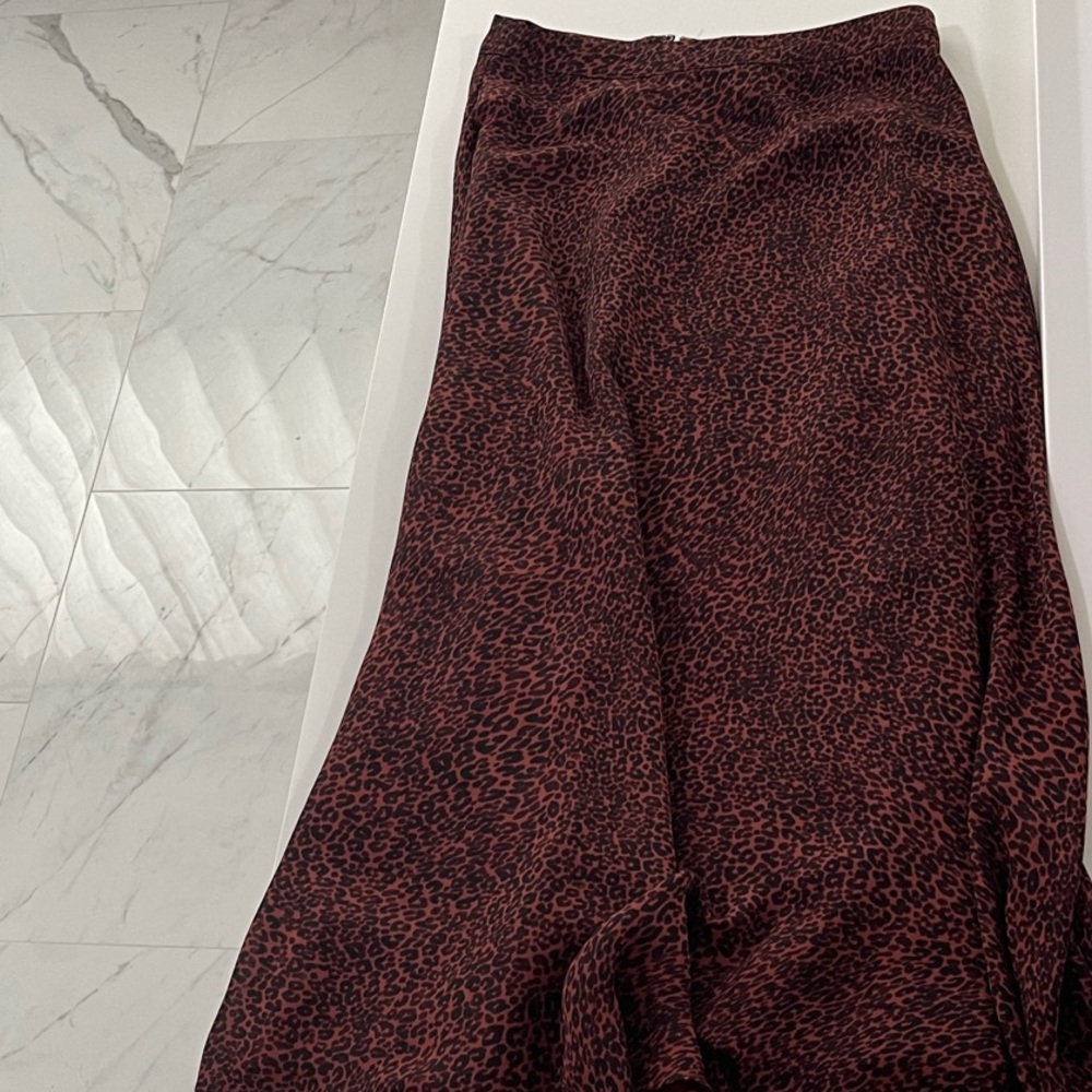 cupcakes & cashmere Red Leopard A-Line Skirt
